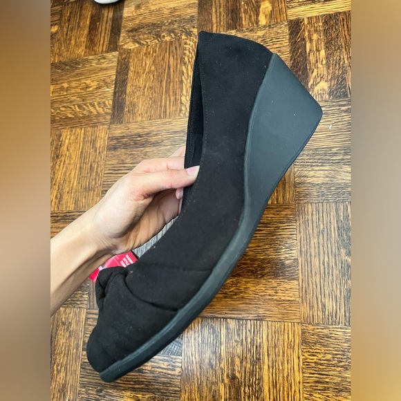 Dexflex By Dexter AUDRINA Black Cushion Insole Wedges Sz 9 - Picture 6 of 9